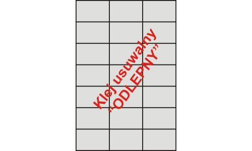 Etykiety samoprzylepne białe matowe na arkuszach A4 klej odlepny   70x42.4